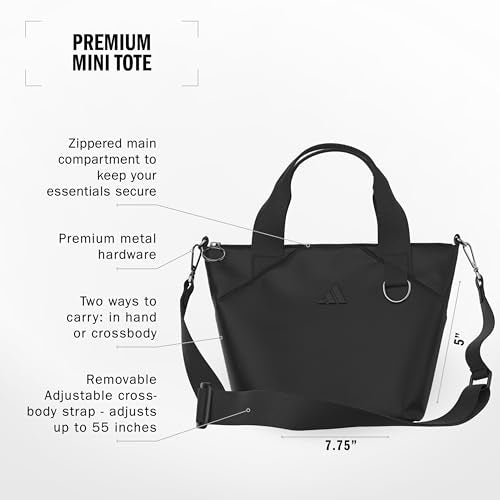 adidas Small Tote Mini Bag for Women and Men - color: Premium/Black