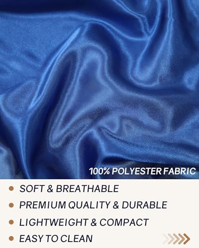 AWAYTR Long Satin Bonnet for Braids - Elastic Silk Hair Bonnets for Sleeping Night Cap Stretchy Tie Band for Women（Royal Blue） - color: Royal Blue