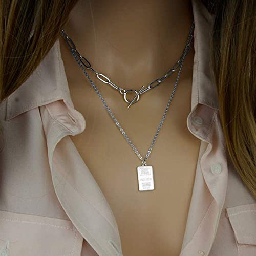 Turandoss 14K-Gold-Plated Necklaces for Women - Lock Evil Eye Medallion Vintage Coin Necklace Bee Sun Moon Shell Chain Necklace Layered Paperclip Chain Necklaces for Women Jewelry Gifts - style: "9-Moon Star Medallion