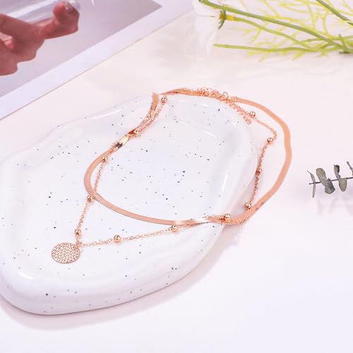 NEWITIN 69 Pieces Gold Jewelry Set for Women Fashion Costume Jewelry Gold Plated Necklace Bracelet Earrings Set for Women - color: Rose Gold Jewelry Set