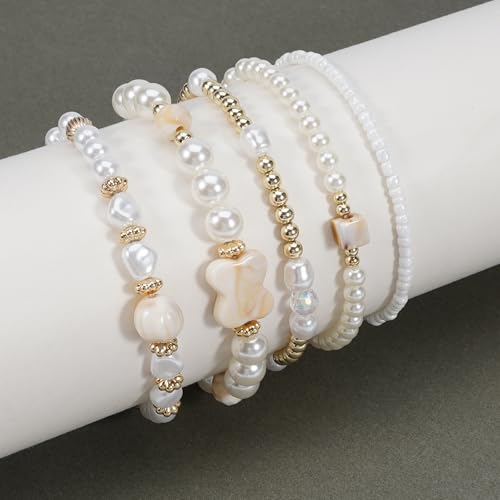 Bohemia Bracelets for Women Vintage Stackable Beads Bracelets Charm Stretch Beach Jewelry - color: Color 35