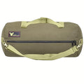 Waxed Canvas All Purpose Military Style Duffle Bag, Water-Resistant, Adjustable Strap, Fully Lined, Double Zipper Closure, heavy Duty, Olive Green - color: Olive Green (24 inch x 12 inch x 12 inch)