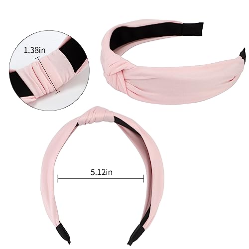 VELSCRUN Hairband, 12 Pack Colorful Headbands for Women Non Slip Wide Girls Head Bands Cute Boho Natural Knotted Headbands Hair Accessories Womens Fashion - color: headbands 15