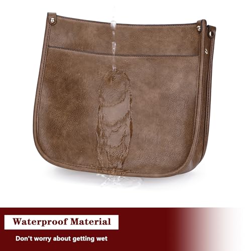 HKCLUF Crossbody Bag Purse for Women 2PCS/Set Leather Hobo Handbag Wallet Set With 2Adjustable Guitar Strap Shoulder Bag | Purse - color: A10-deepcoffee