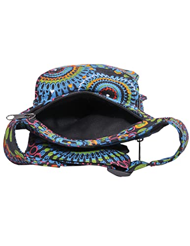 The Collection Royal Handmade Festival Waistpack Boho Hippie Waist Bag Hip Bum Running Belt Fanny Pack Travel Utility Belt (Blk+Grn) - color: Blk+Grn