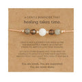 Empath Anxiety Calming Protection Bracelets Gifts for Her, Natural Healing Natural Stone Beaded Bracelet Healing Bracelets Jewelry for Women - color: Healing Takes Time