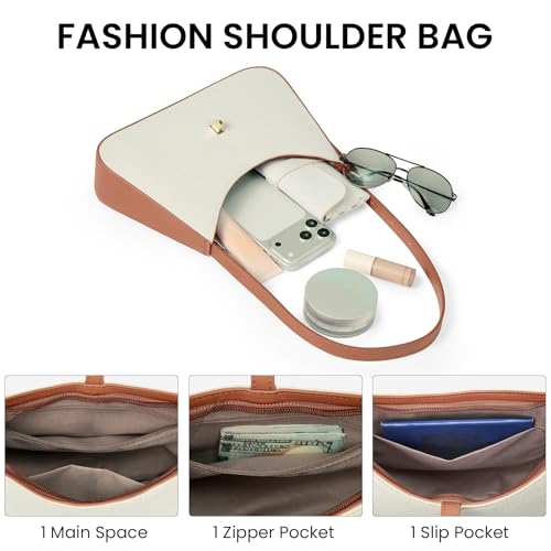 CLUCI Shoulder Bag for Women, Summer Purses for Women, Straw Handbag Hobo Bags Crossbody Purse with Adjustable Strap Apricot - color: A-canvas-apricot