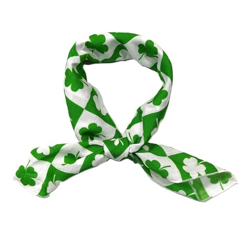 Shanlin Unisex Floral Cotton Square Scarf Bandanas 22x22 inch - color: Shamrock-green