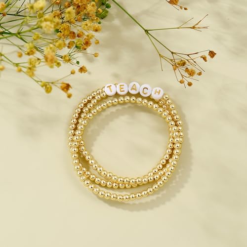 Elegance 11 designs Heishi Beaded Bracelets For Women Polymer Clay Colorful Surfer Stackable Beads Boho Bracelet Summer Beach Jewelry - color: Teacher-Pink
