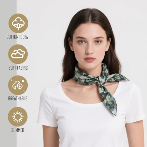 Large Cotton Bandana Lightweight Head Hair Scarf Headbands Wraps Cover Handkerchiefs for Women Men 25 x 25 inch - color: Rt13