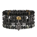 HZMAN Wrap Bracelets Men Women, Hemp Cords Wood Beads Ethnic Tribal Bracelets, Leather Wristbands - style: Hand of Fatima