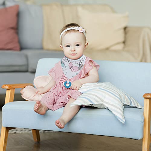 Baby Bandana Drool Bibs 6-Pack and Teething Toys 6-Pack Made with 100% Organic Cotton, Absorbent and Soft Unisex - color: Bandana Bibs Multicolor - Unisex