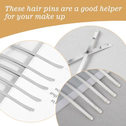 Tyqour 30 PCS Curved Bobby Pins for Women Silver Jumbo Bobby Pins for Thick Hair Long Hair Pins for Buns for Women Thick Long Updo Hair Style - color: Silver