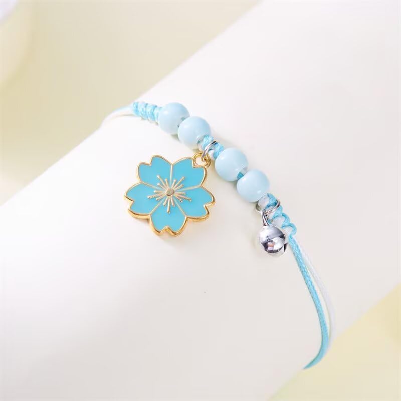 Todu Boho Flower Bracelet Cherry Blossom Beaded Hand Woven Friendship Bracelet for Women Bohemian Jewelry Mother's Day Gift