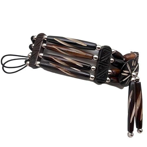Native American Style Bone Choker Necklace, Carved mocha 4 Row | American Indian Inspired Jewelry With Authentic Buffalo Bone Hairpipe Beads