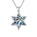 ONEFINITY Tree of Life Necklace 925 Sterling Silver Abalone Shell Celtic Knot Pendant Necklace for Women Jewelry - style: Star of David Tree