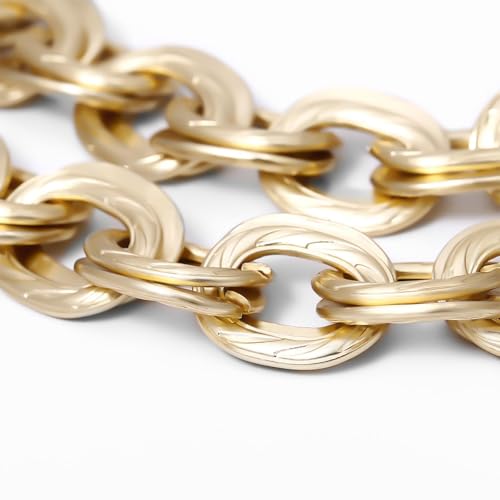 choice of all Chunky Gold Necklace Statement Necklace for Women Punk Chain Thick Gold Choker Jewelry Trendy Birthday Gifts - color: D:gold chunky necklace