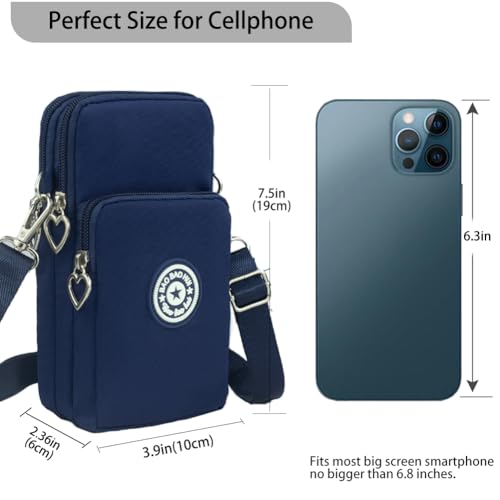 JANKS Small Crossbody Bags for Women Mini Cell Phone Purses Handbag Shoulder Bag - color: 01 Darkblue