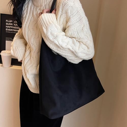 Straw Hobo Bag for Women 2026 Boho Woven Beach Purse Large Summer Straw Tote with Lining Black Raffia Shoulder Bag | straw material - color: Suede Hobo-black