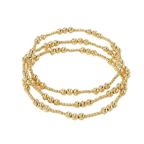 Gold Beaded Cross Bracelet for Women, 14K Plated Adjustable Stackable Dainty Bracelets, Non Tarnish Fashion Jewelry Set Gifts for Women Birthday Friendship - color: Colors-15