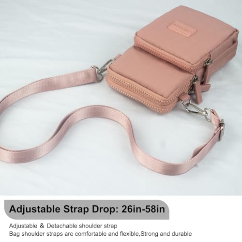JANKS Small Crossbody Bags for Women Mini Cell Phone Purses Handbag Shoulder Bag - color: E-pink