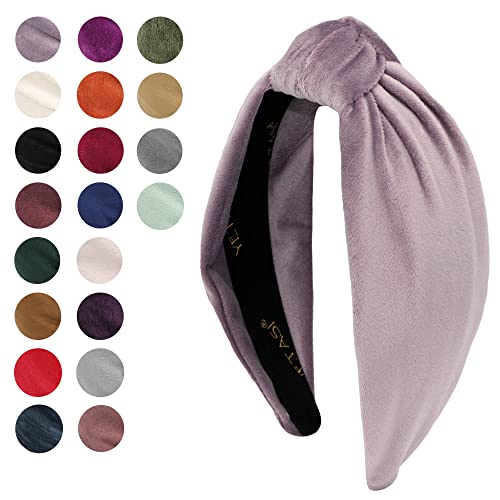 Purple Velvet Headband for Women, Trendy & Non-Slip Hairband, Comfortable Material, One Size Fits All, 1 Count - color: Purple