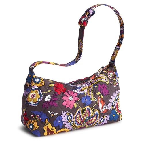 Vera Bradley Women's Premium Cotton Roxbury Crescent Shoulder Bag - color: Colorful Bouquet