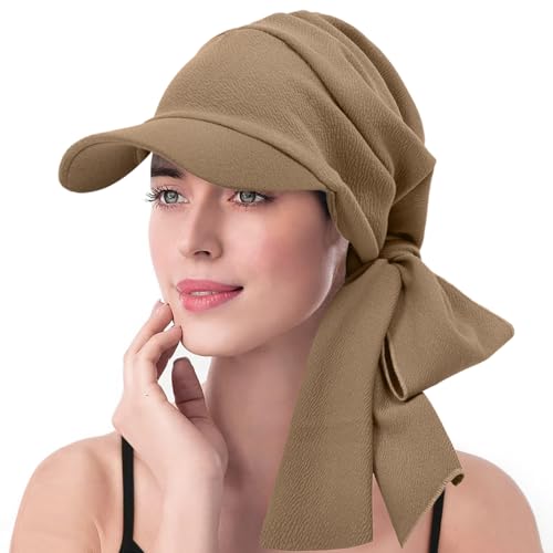 XYIYI Chemo Headwear for Womens Cancer Patients, Head Scarf Chemotherapy Headwraps Hat - color: Khaki