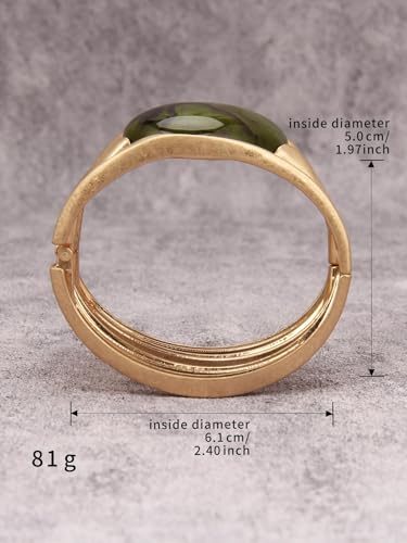 Gold Cuff Bracelet for Women Silver Beaded Bracelets Open Bangle Stackable Stretch Bead Bracelet Boho Jewelry Gifts for Wife Couple - style: Women's Gold Cuff Bracelet