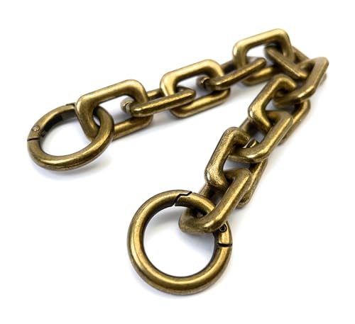 VersaKits 8.26'' Bronze Heavyweight Chunky Purse Chain Strap | Premium Zinc Alloy Luxury-Inspired Design Wear-Resistant Finish Easy Clip-On Installation DIY Bag Upgrades - color: Bronze, size: 8.26''(21cm)