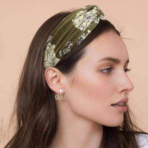 AQOKKA Elastic Knotted Headbands for Women Cloth Head Hair Bands for Women's Hair Non Slip Boho Wrap Twisted Hair Accessories（Blue, Green, Black, Navy） - color: Blue, Green, Black, Navy