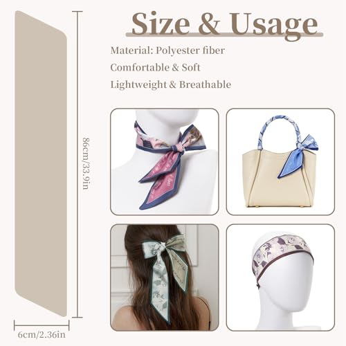 QIUTIMIY 4 Pack Purse Scarf Handbags Skinny Twill Hair Scarves Narrow Neck Scarf Band Women Fashion Accessories Bag Charms - color: Style 2-3