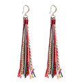 Bohemian Dangle Earrings for Women with Long Tassel Design Drop Earrings - style: Boho-tassel