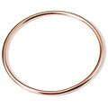 Jude Jewelers Stainless Steel Classical Simple Plain Polished Round Circle Bangle Bracelet - color: Rose Gold