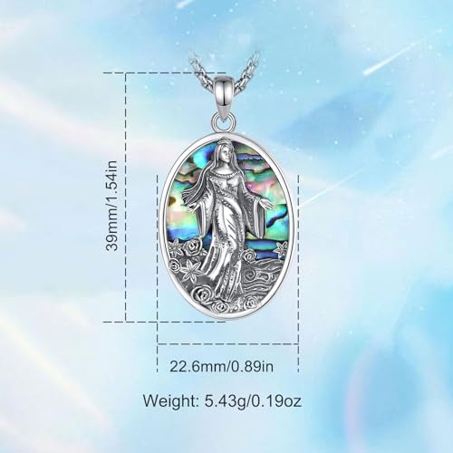INFUSEU Mystical Hecate Triple Moon Goddess Necklaces, Divine Feminine Protection Gifts - style: Yemaya