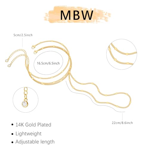 Hand Chain Bracelet for Women Trendy, Dainty Silver Beaded Finger Ring Bracelet Non Tarnish Minimalist Adjustable Simple Cute Silver Bracelets Waterproof Fashion Jewelry - color: Gold-05