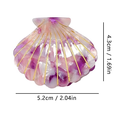 Shell Claw Clip,Acetate Hair Clips,Small Hair Clips for Women,Purple - color: Purple