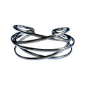 Gold Bangle Bracelets for Women Gold Arm Cuffs Upper Jewelry Bracelets Cuff Multi-layer Bangle Bracelet Adjustable Wide Cuff Bracelet - color: Black