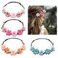 4 Pack Bohemian Flower Crowns - Adjustable Floral Headbands for Women, Bridesmaids Accessories with Silk Flowers for Weddings & Festivals