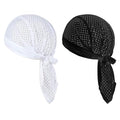 PURFUN Men Women Breathable Cycling Bandana Headscarf Adjustable Sweat Wicking Quick Dry Mesh Head Scarf Wrap Liner Skull Cap - color: Black+white