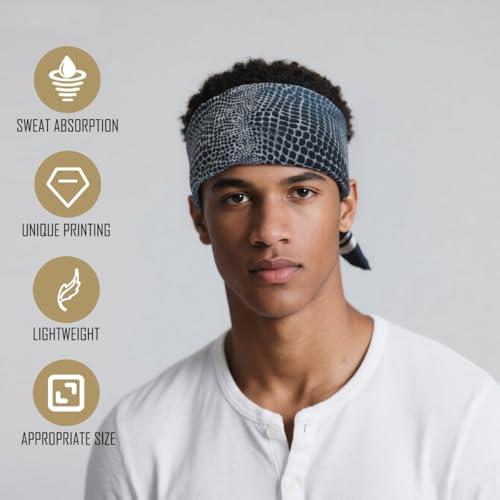Large Cotton Bandana Lightweight Head Hair Scarf Headbands Wraps Cover Handkerchiefs for Women Men 25 x 25 inch - color: Rt02
