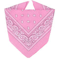ZENO 100% Cotton & Natural Fibers Bandana Scarf - Soft, Durable, Machine Washable – Unisex for Men & Women - color: Pink Single