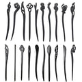 20PCS Wooden Hair Sticks for Long Hair, Chinese Hair Stick for Women Gifts | Unique Styles, Vintage Design, Smooth Wood Material, Durable Craft, Elegant Shapes