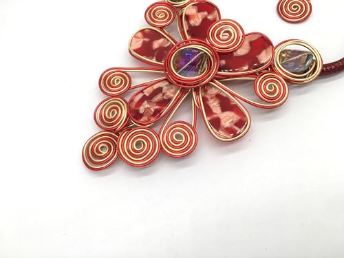 Statement African Necklace For Women African Jewelry Costume Earring Sets Tribal Fashion Colorful Big Rhinestone Crystal Pendent Collar Choker Bold Chunky Bib Handmade - color: E red