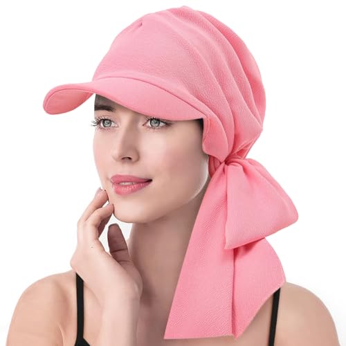 XYIYI Chemo Headwear for Womens Cancer Patients, Head Scarf Chemotherapy Headwraps Hat - color: Pink
