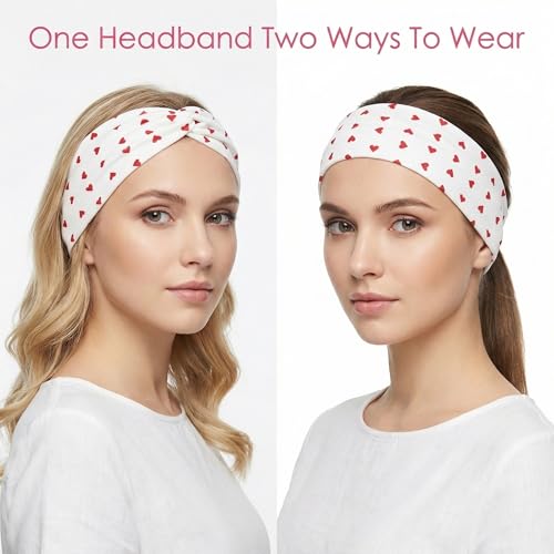 Waliah 6 Pcs Cute Headbands for Women Trendy Head Bands for Women's Hair Non Slip Twist Knotted Fashion Headband(Knot B) - color: Flowers and Stripes-B