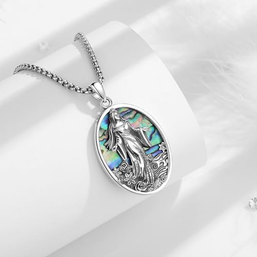 INFUSEU Mystical Hecate Triple Moon Goddess Necklaces, Divine Feminine Protection Gifts - style: Yemaya