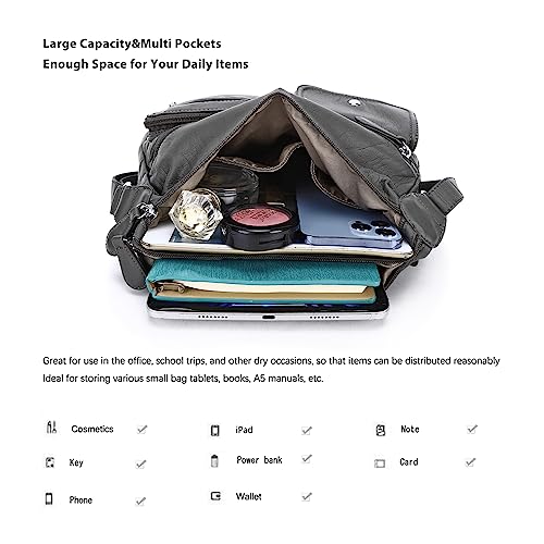 Angel Kiss Crossbody Bags for Women, Ladies Shoulder Handbags and Purses Medium Faux Leather Pocketbooks | Ladies - color: 24-grey