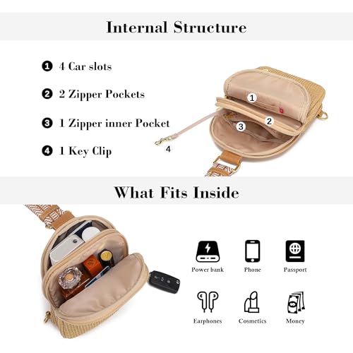 Haytijoe Faux Straw Crossbody Bags for Women RFID Summer Raffia Sling Bag Beach Vacation Travel Purse - color: Dessert Khaki