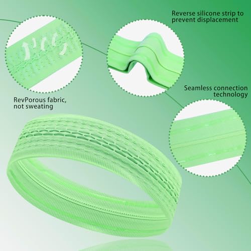 Workout Headbands Non Slip Headband Sport Headbands Sweatbands Elastic Sport Hair Bands for Sports Travel Indoor Fitness Gym - color: wide32